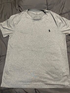 Polo Ralph Lauren Heather Gray Crewneck T-Shirt with Black Pony Size M